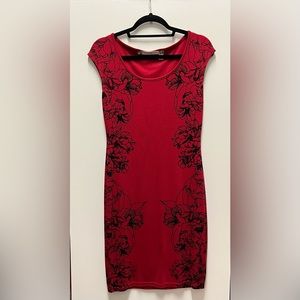 Chelsea & Violet Red & Black Bodycon Dress